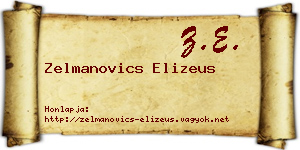 Zelmanovics Elizeus névjegykártya